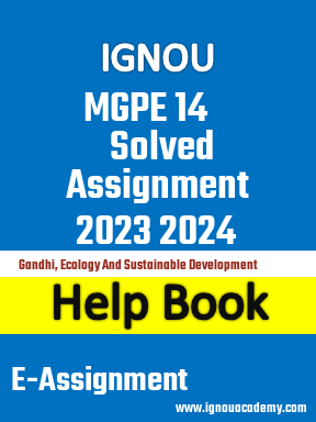 IGNOU MGPE 14 Solved Assignment 2023 2024